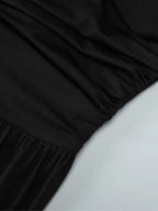 Valencia One-Shoulder Pleated Maxi Dress