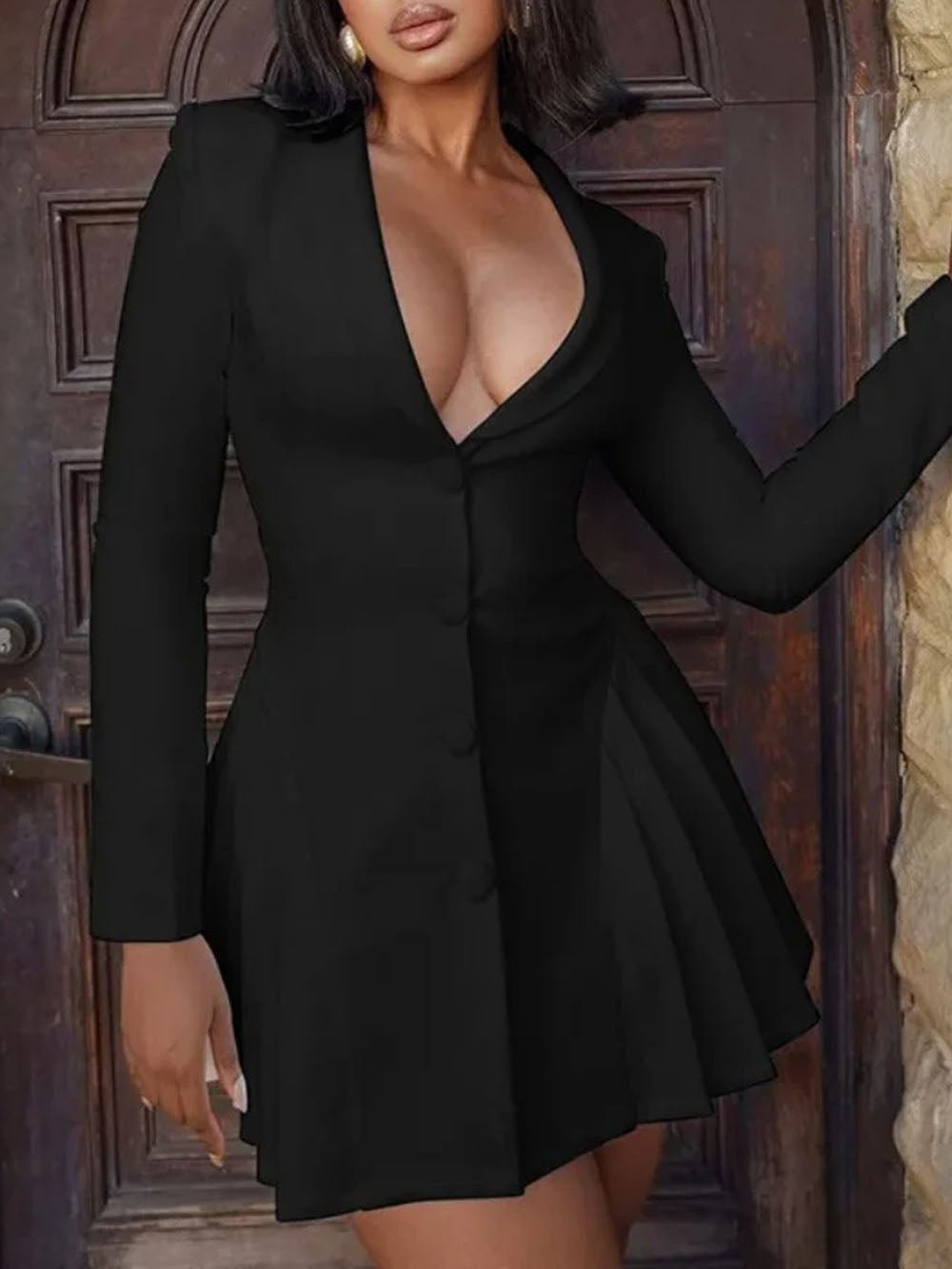 Valeria Single Breasted Mini Dress
