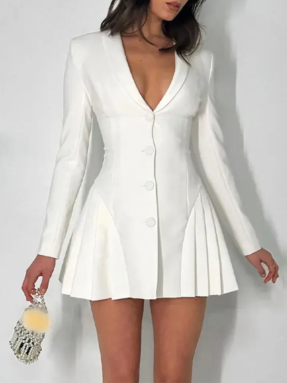 Valeria Single Breasted Mini Dress