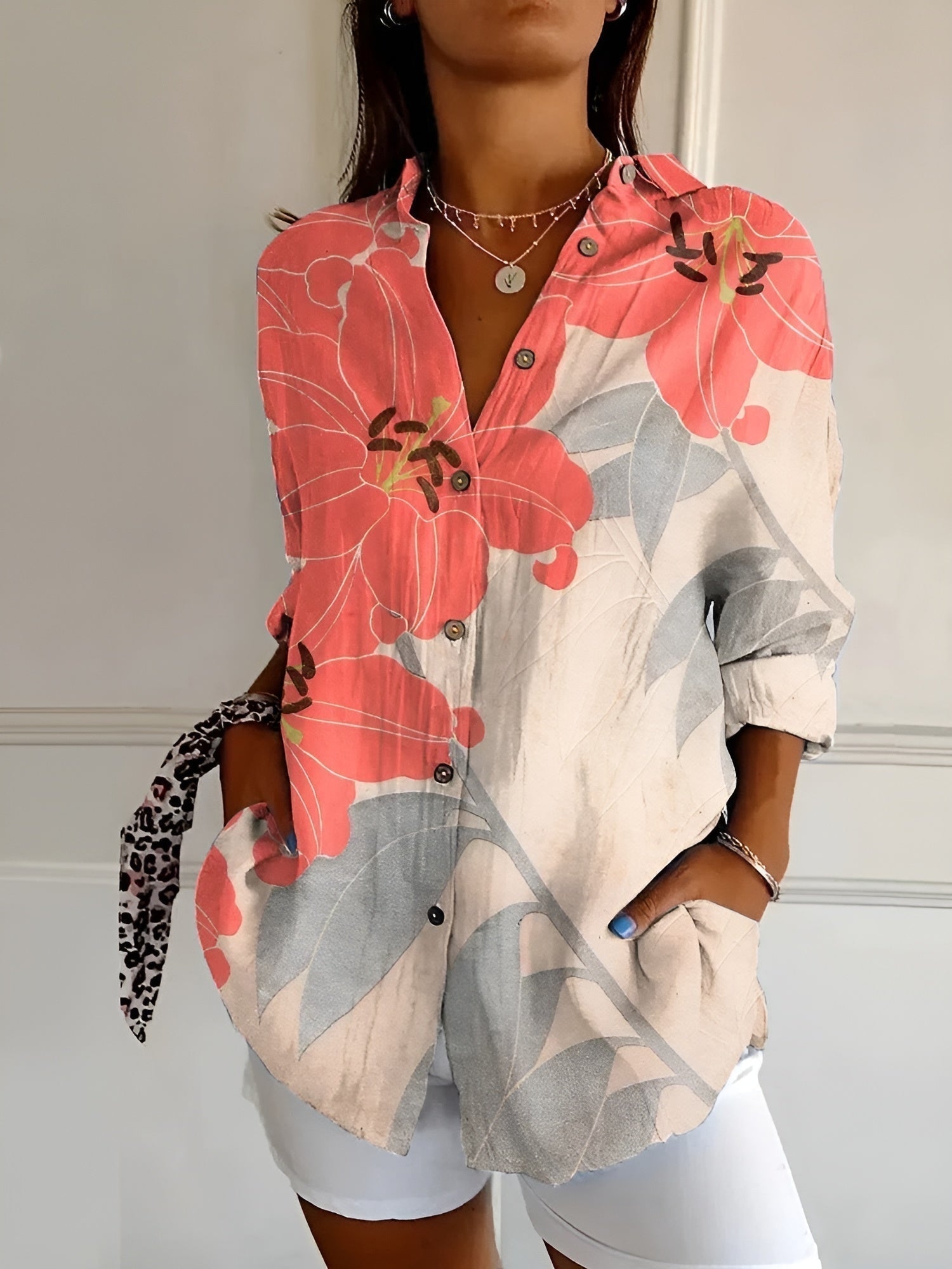 | Elegant Floral Shirt