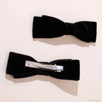 Velvet Black Head Bow Headdress - Hair Accessory