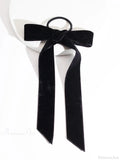 Velvet Bow Knot Ribbon Elastic Hair Accessory