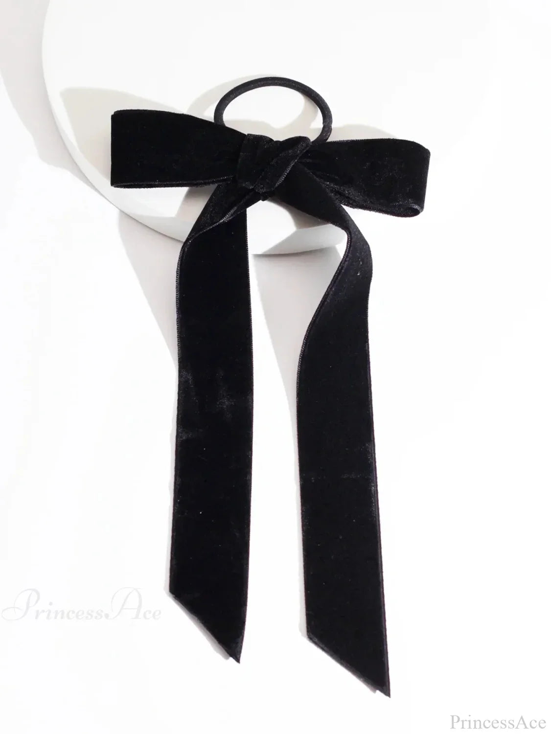 Velvet Bow Knot Ribbon Elastic Hair Accessory