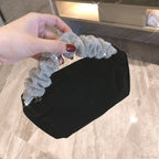 Velvet Rhinestone Formal Evening Clutch Purse