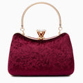 Velvet Clutch Bag with Flask