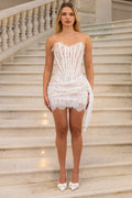 Ivanna Exclusive Strapless Lace Corset Mini Dress Venus Designer Edit