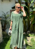 Iliana Boutique Embroidered Dress Chic Silhouette Collection