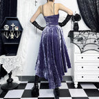 Victoria Velvet A-line Lace Midi Dress
