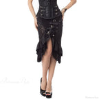 Victorian Satin Lace Floral Skirt