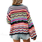 Vintage 90s Crochet Flared Sleeves Sweater