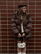 Vintage Brown Oversized Cotton Coat