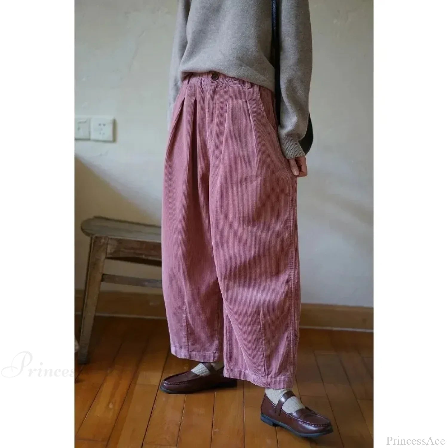Vintage Corduroy Baggy Pants Winter