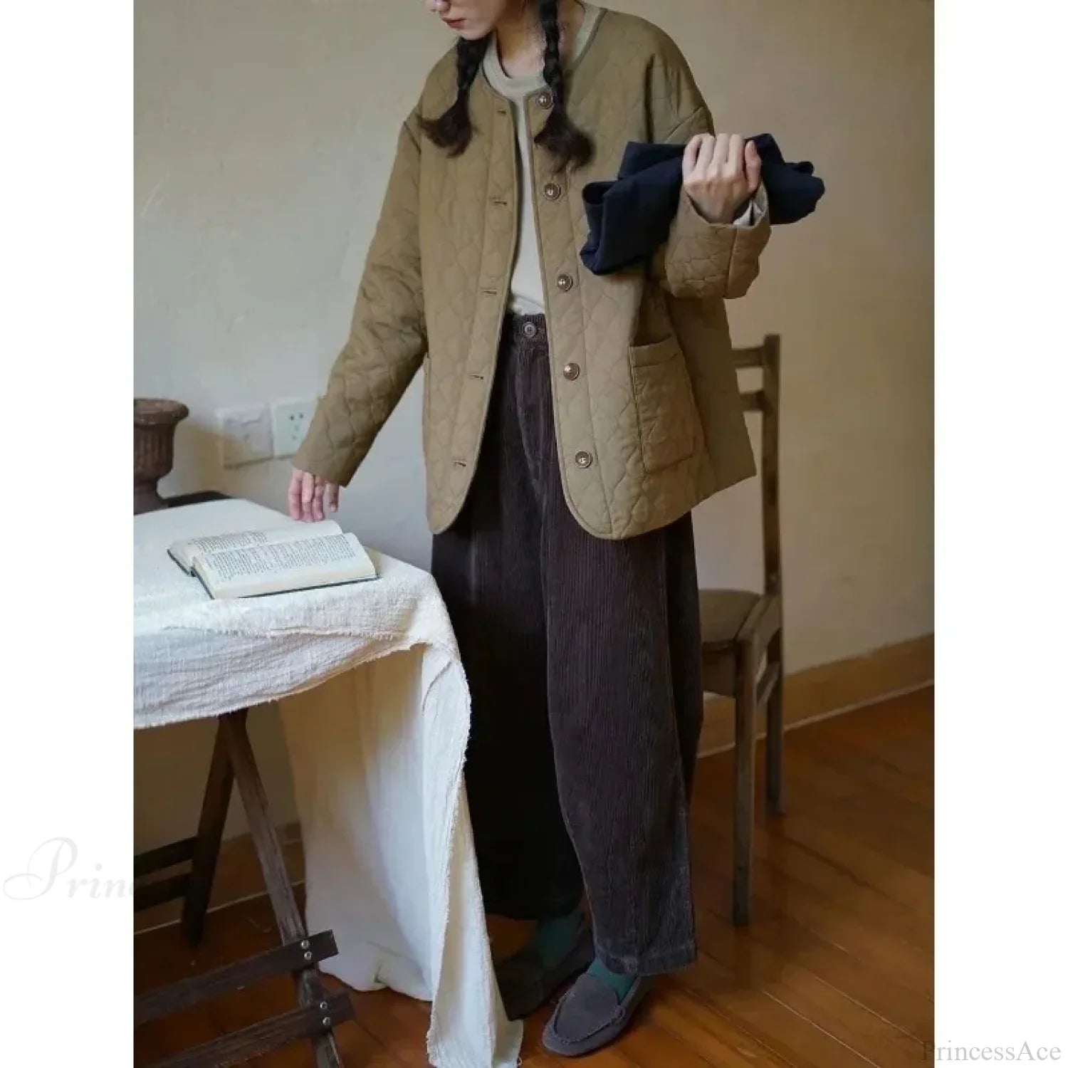 Vintage Corduroy Baggy Pants Winter