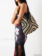 Vintage Crochet Macrame Shoulder Bag