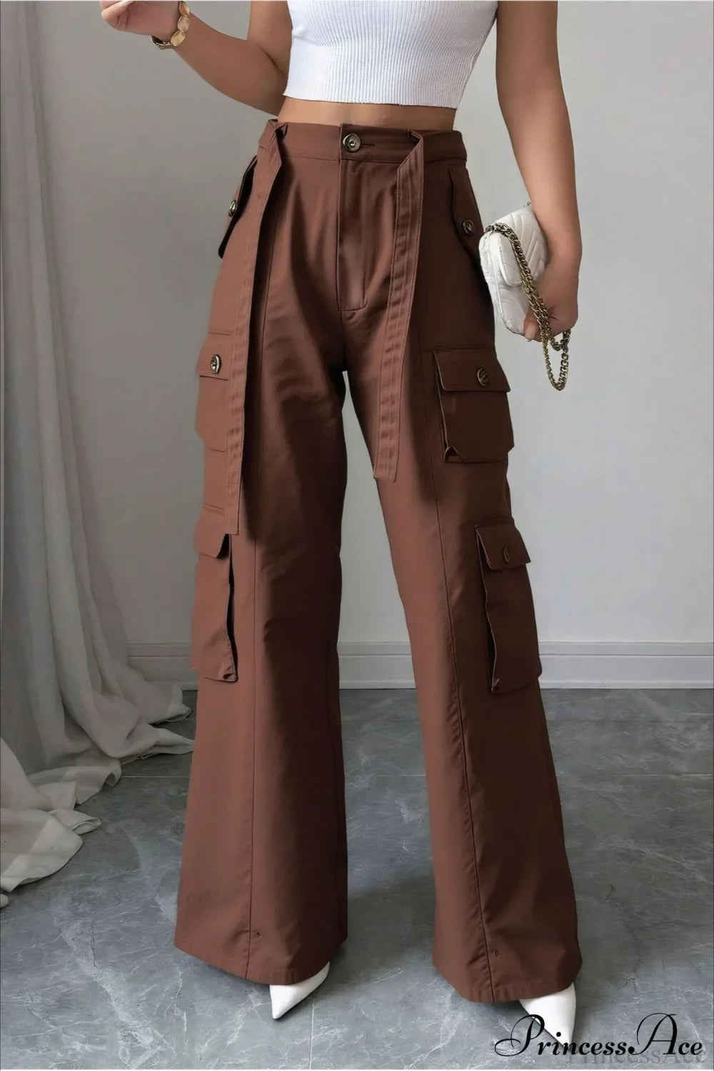 Vintage Denim Multi-Pocket Cargo Pants
