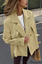 Vintage Double Breasted Belted Mid Length Coat