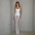 Vintage Floral Embellished Bandage Prom Dress