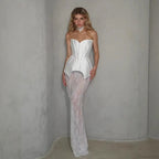 Vintage Floral Embellished Bandage Prom Dress