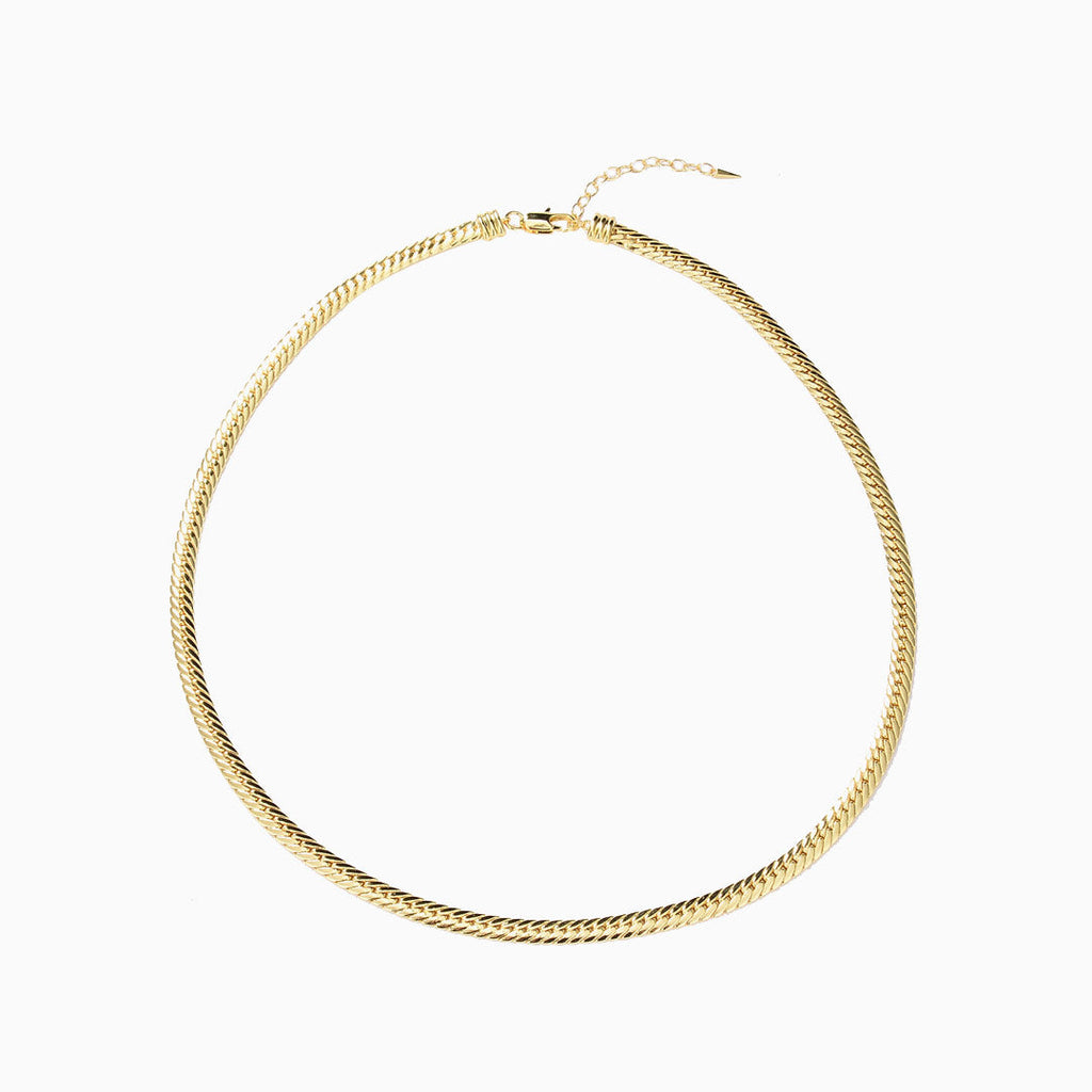 Vintage Gold Snake Chain Choker Necklace