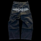 Vintage Gothic Skull Embroidered Trouser
