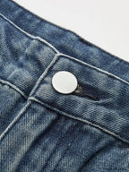Vintage Low Rise Washed Wide Leg Jeans