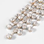 Pearl and Crystal Chandelier Earrings in Gold