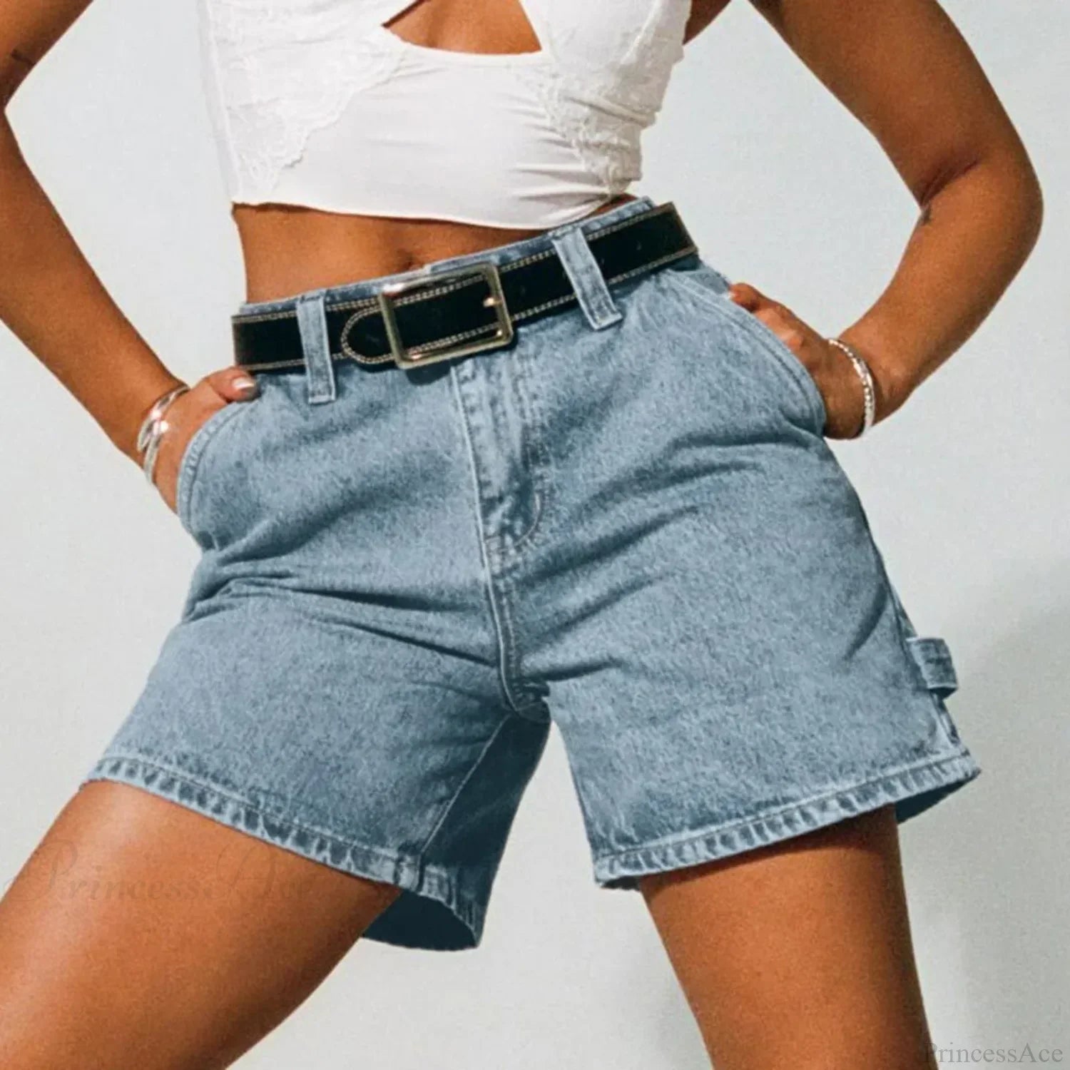 Vintage Pocket Straight Denim Short