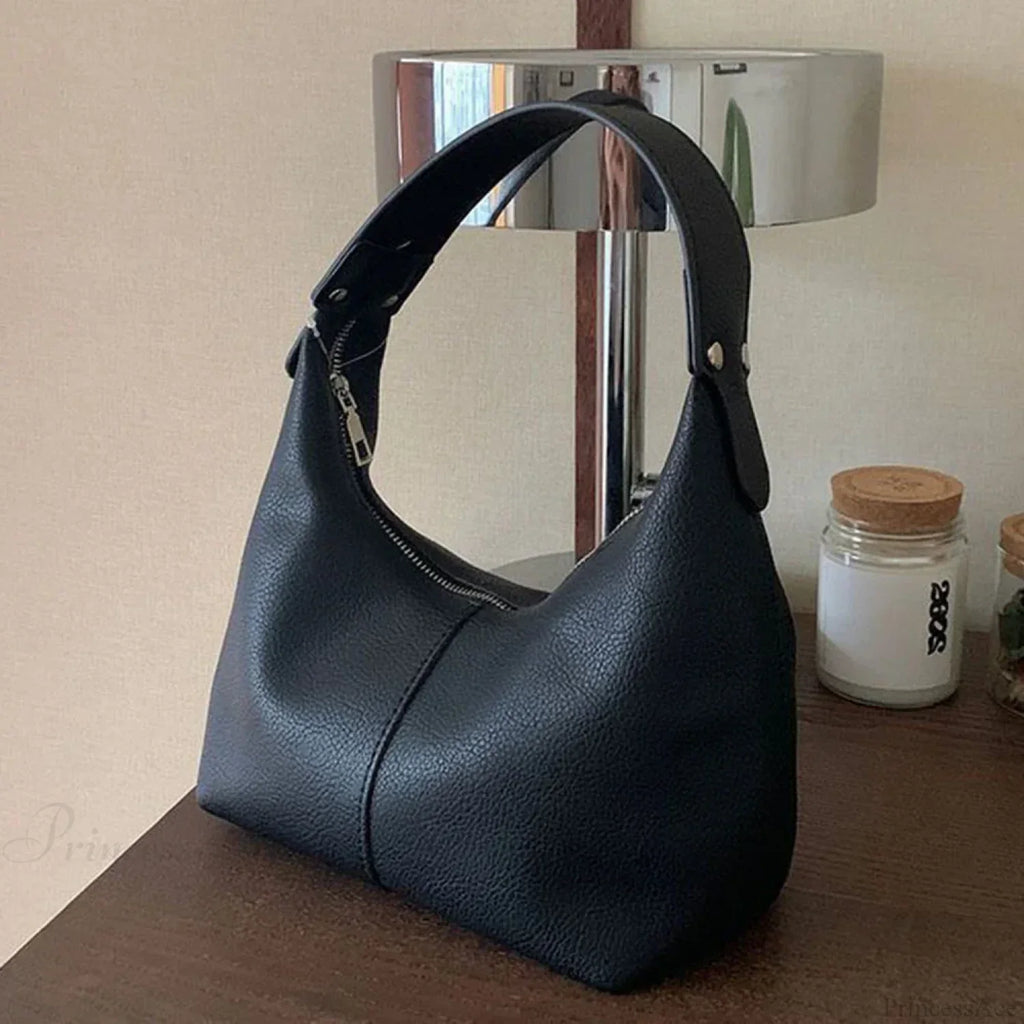 Vintage PU Leather Underarm Shoulder Bag