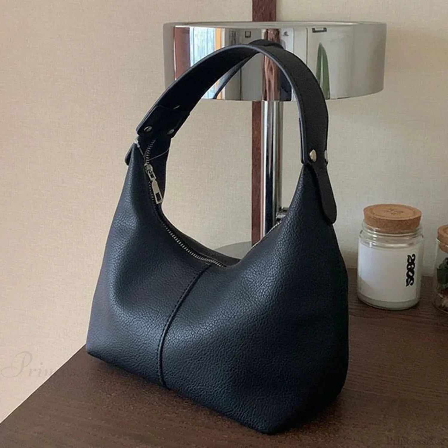 Vintage PU Leather Underarm Shoulder Bag