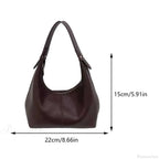 Vintage PU Leather Underarm Shoulder Bag