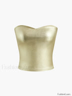 Vintage Purl Strapless Tube Top