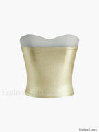 Vintage Purl Strapless Tube Top