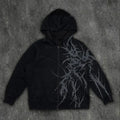 Vintage Skull Rose Print Hoodie