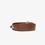 Brown Faux Leather Crossbody Saddle Bag with Vintage Suede Argyle Pattern