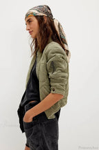 Vintage Urban Casual Quilted Stand-Collar Coat