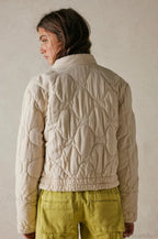 Vintage Urban Casual Quilted Stand-Collar Coat