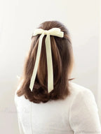 Vintage Velvet Black Ribbon Top Clip Hair Accessory