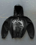 Vintage Wash Zip Up Hoodie