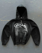 Vintage Wash Zip Up Hoodie