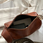 Vintage Wide Strap Crossbody Shoulder Bag