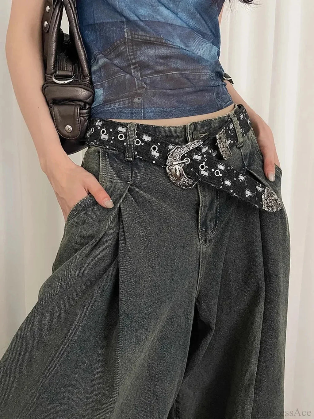 Vintage Y2K Dark Jeans Strap
