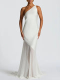 Vivienne One-Shoulder Mesh Maxi Dress