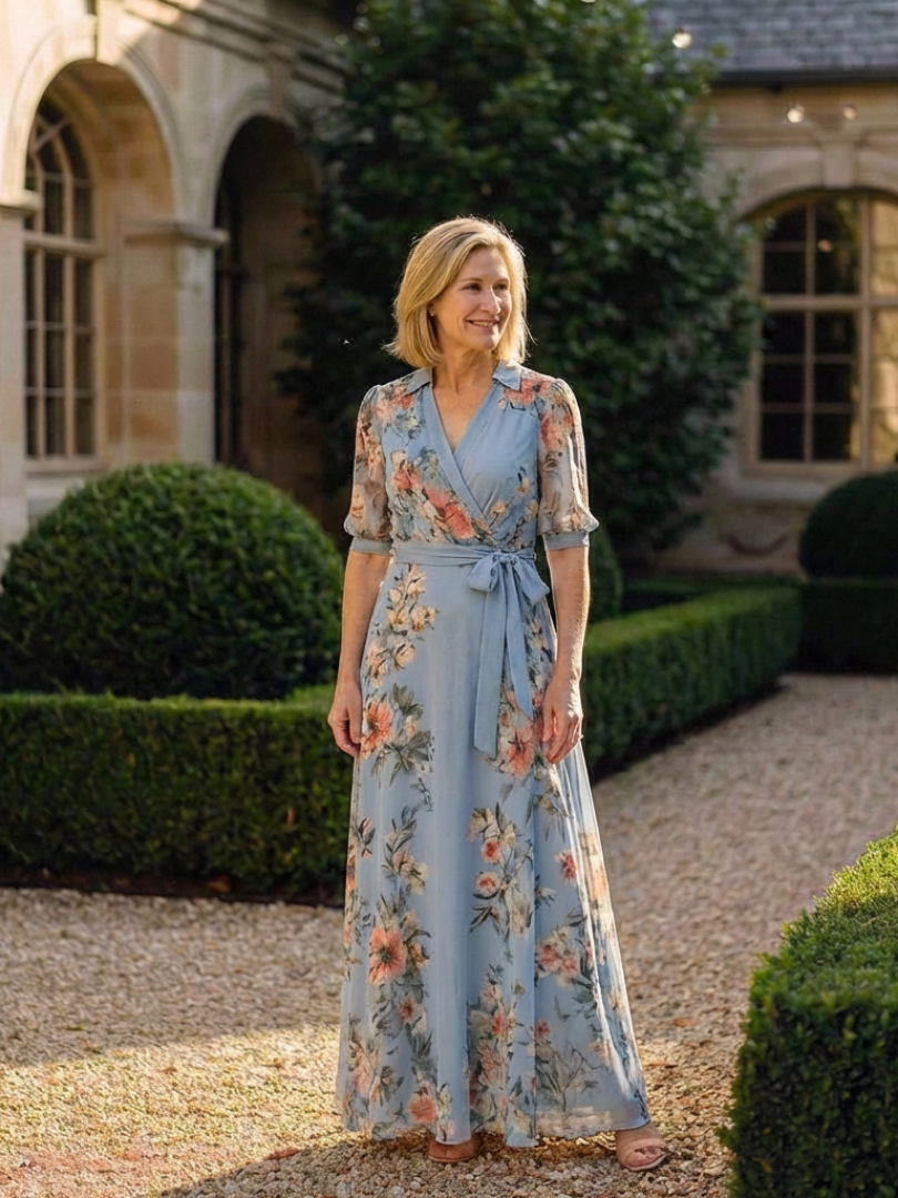Saskia | Wrap V-Neck Dress
