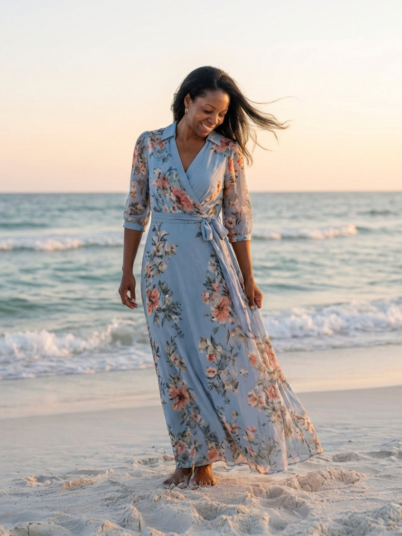 Saskia | Wrap V-Neck Dress