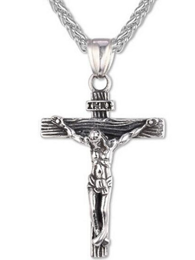 Pendant Cross Necklace for Men and Women Alloy Classic Christmas Daily Use