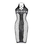 Halter side hollow out backless cut out midi dress  | Festival Outfits Women