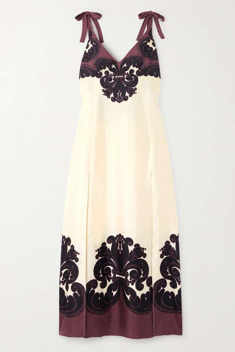 Rita Minimalist Printed Maxi Dress Elevated Occasion Wear