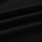 Waffle Neck Tops Knit Henley V for Women