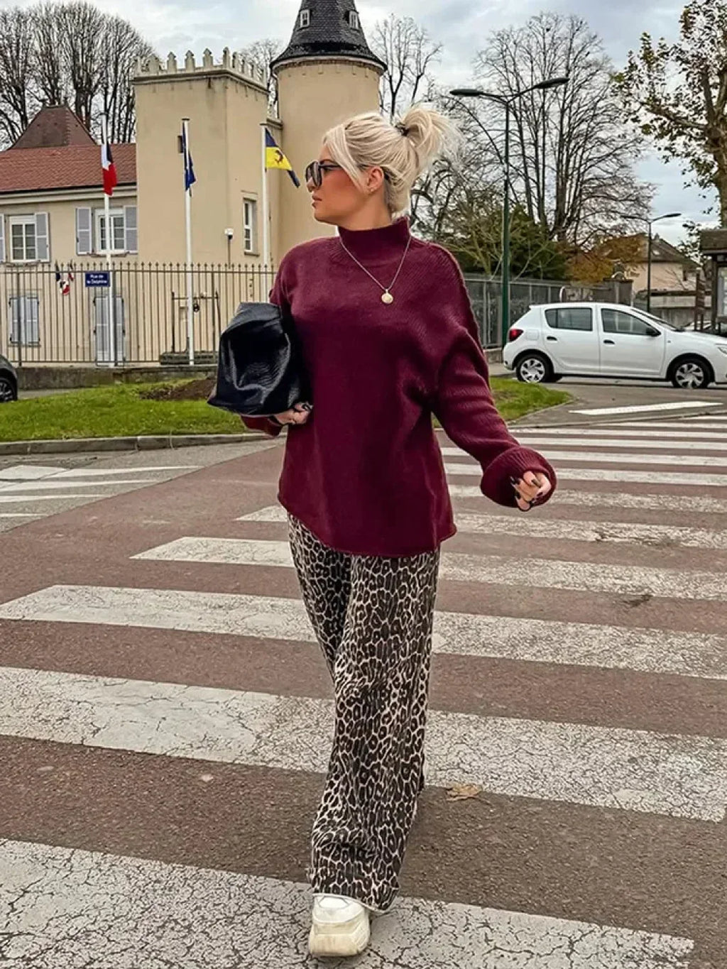 Warm High Neck Retro Sweater