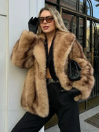 Warm Vintage Full Sleeve Lapel Coat